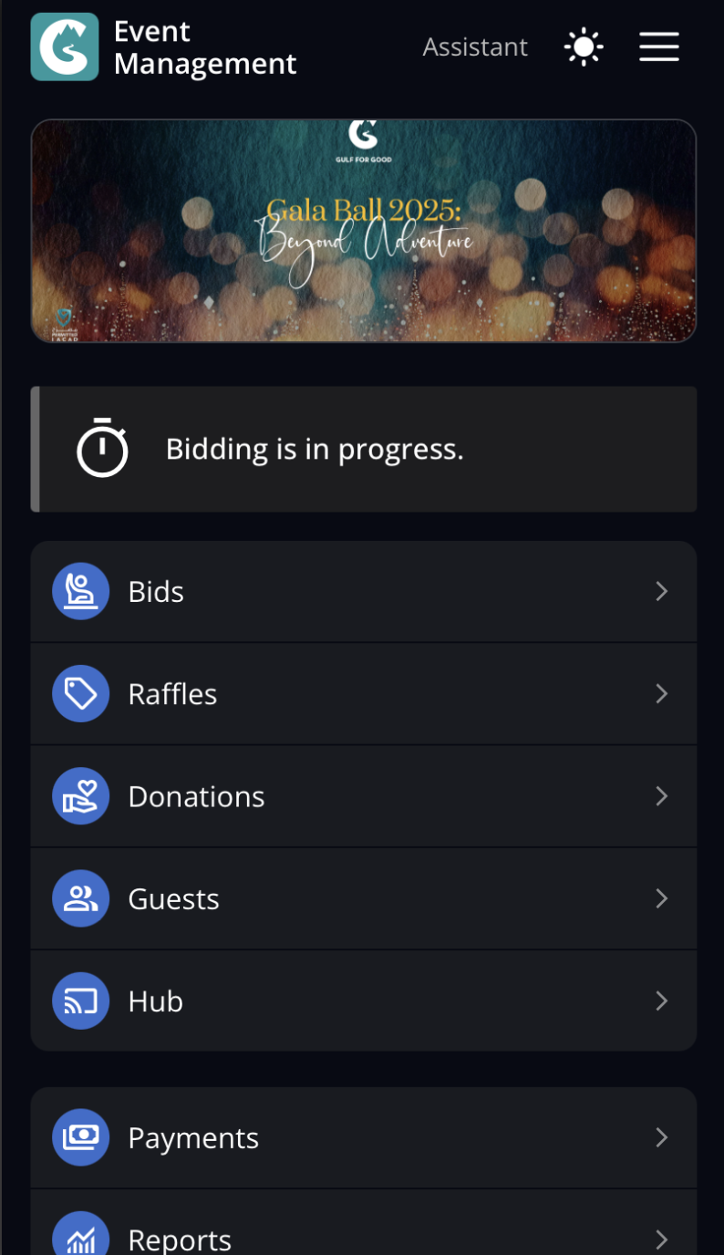 BidAid Event Manager